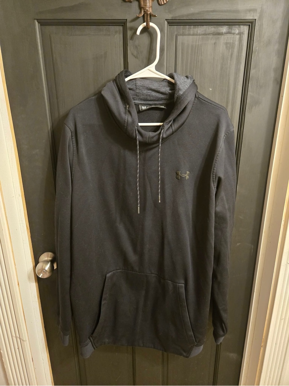 Under Armour Men's Dark Gray Pullover Hoodie with Cowl Neck